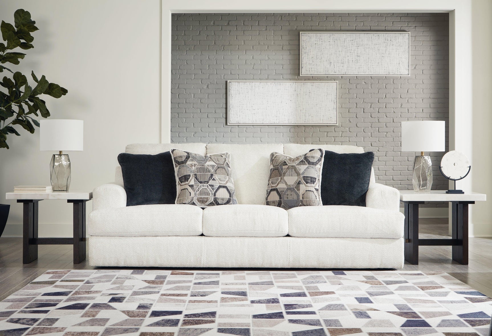 Karinne Linen Sofa, Loveseat, Chair And Ottoman - Ella Furniture