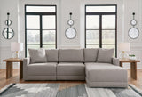 Katany Shadow 3-Piece Sectional With Ottoman - Ella Furniture