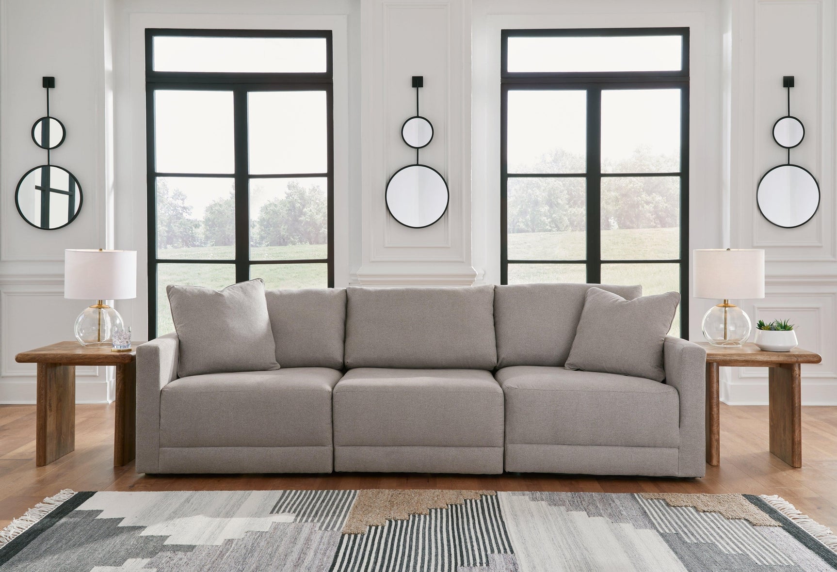 Katany Shadow 5-Piece Sectional With Ottoman - Ella Furniture