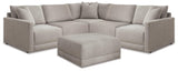 Katany Shadow 5-Piece Sectional With Ottoman - Ella Furniture