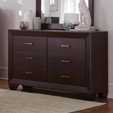 Kauffman Dark Cocoa Panel Bedroom Set - Ella Furniture