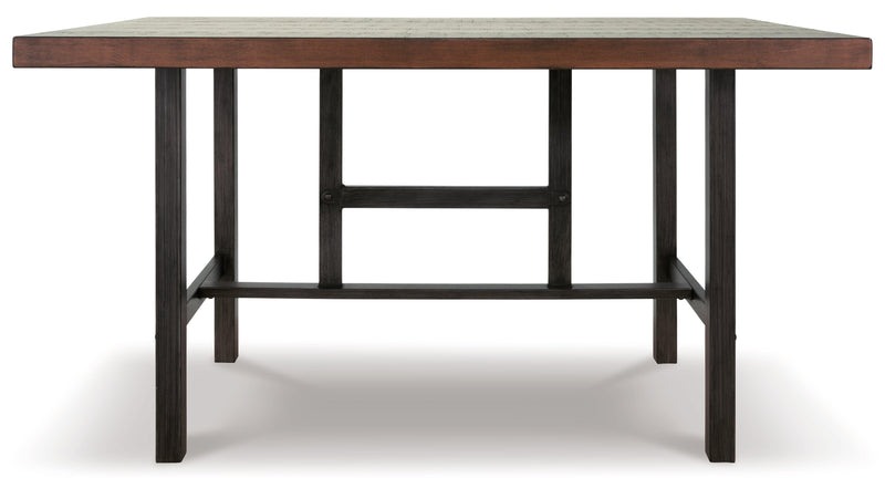 Kavara Medium Brown Counter Height Dining Table And 4 Barstools - Ella Furniture