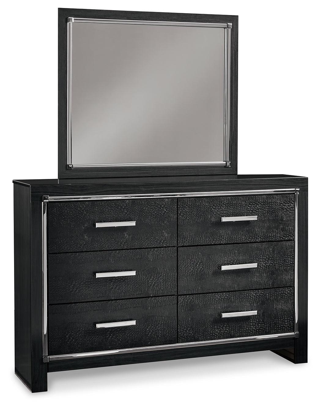 Kaydell Black Panel Storage Bedroom Set - Ella Furniture