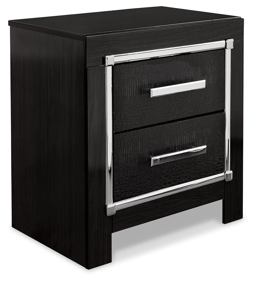 Kaydell Black Panel Storage Bedroom Set - Ella Furniture