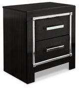 Kaydell Black Upholstered Panel Storage Bedroom Set - Ella Furniture