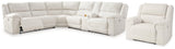 Keensburg Linen 3-Piece Sectional With Recliner - Ella Furniture