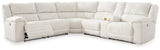 Keensburg Linen 3-Piece Sectional With Recliner - Ella Furniture