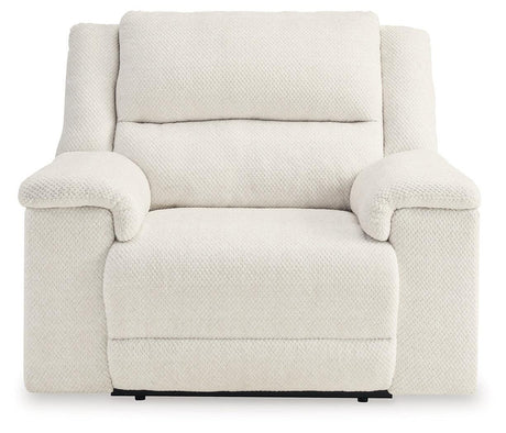Keensburg Linen 3-Piece Sectional With Recliner - Ella Furniture