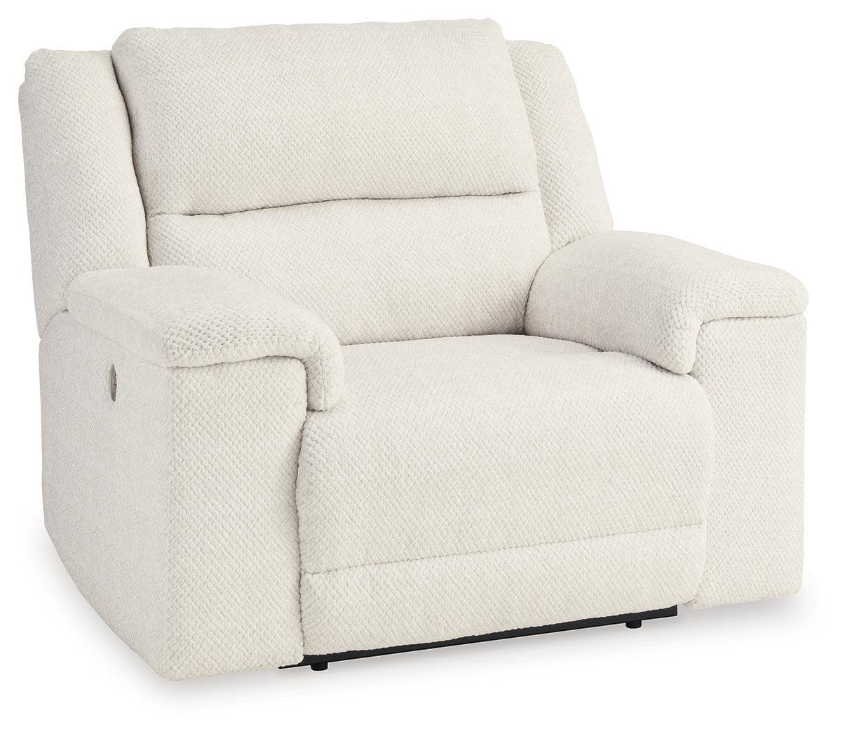 Keensburg Linen 3-Piece Sectional With Recliner - Ella Furniture