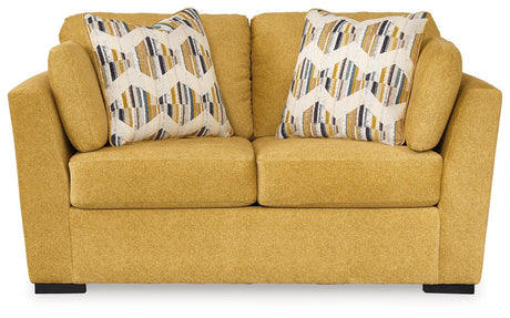 Keerwick Sunflower Chenille Loveseat [ETA: 05/09] - Ella Furniture