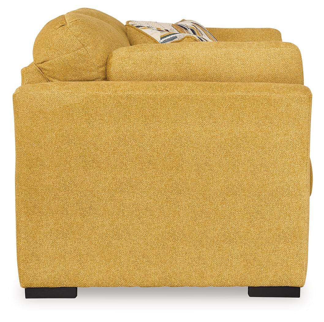 Keerwick Sunflower Chenille Loveseat [ETA: 05/09] - Ella Furniture