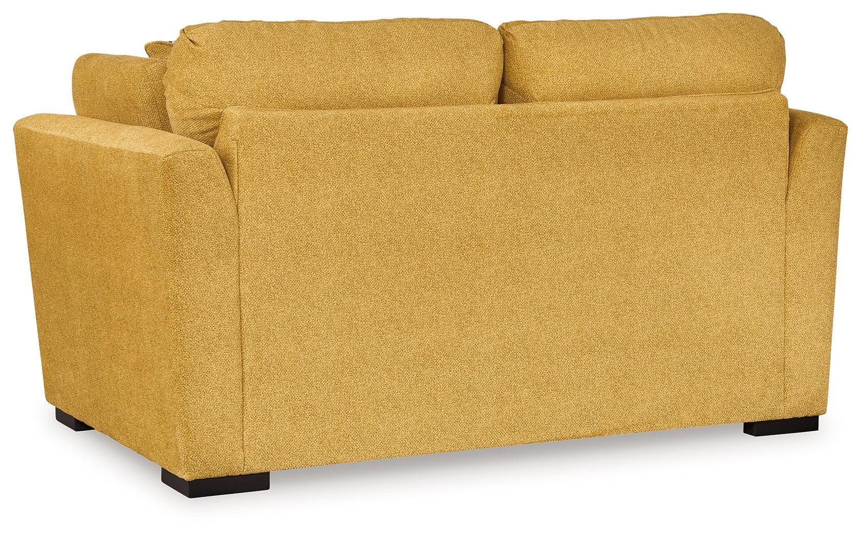 Keerwick Sunflower Chenille Loveseat [ETA: 05/09] - Ella Furniture