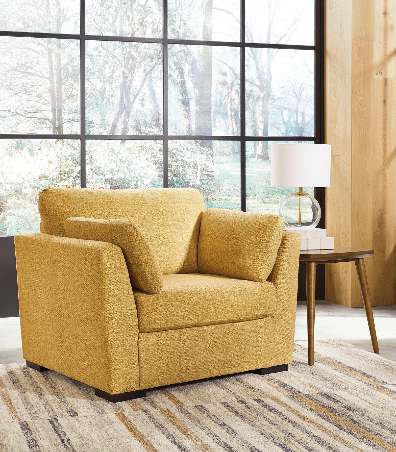 Keerwick Sunflower Chenille Oversized Chair - Ella Furniture