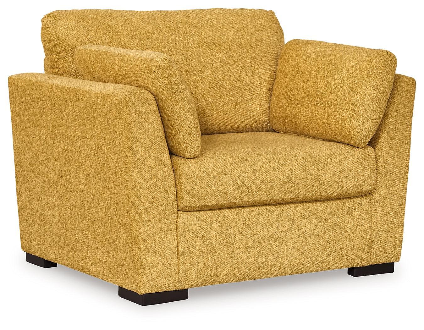 Keerwick Sunflower Chenille Oversized Chair - Ella Furniture