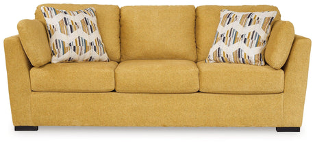 Keerwick Sunflower Chenille Queen Sofa Sleeper - Ella Furniture