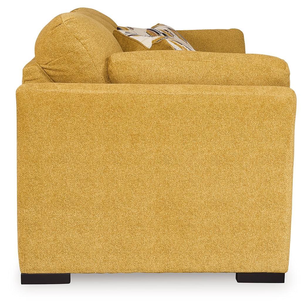 Keerwick Sunflower Chenille Sofa - Ella Furniture