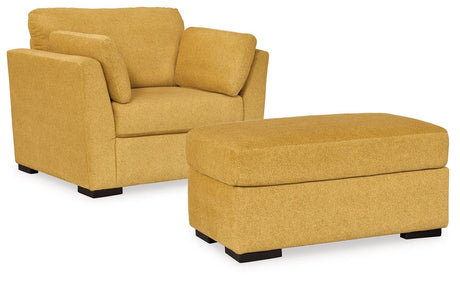 Keerwick Sunflower Sofa, Loveseat, Chair And Ottoman - Ella Furniture