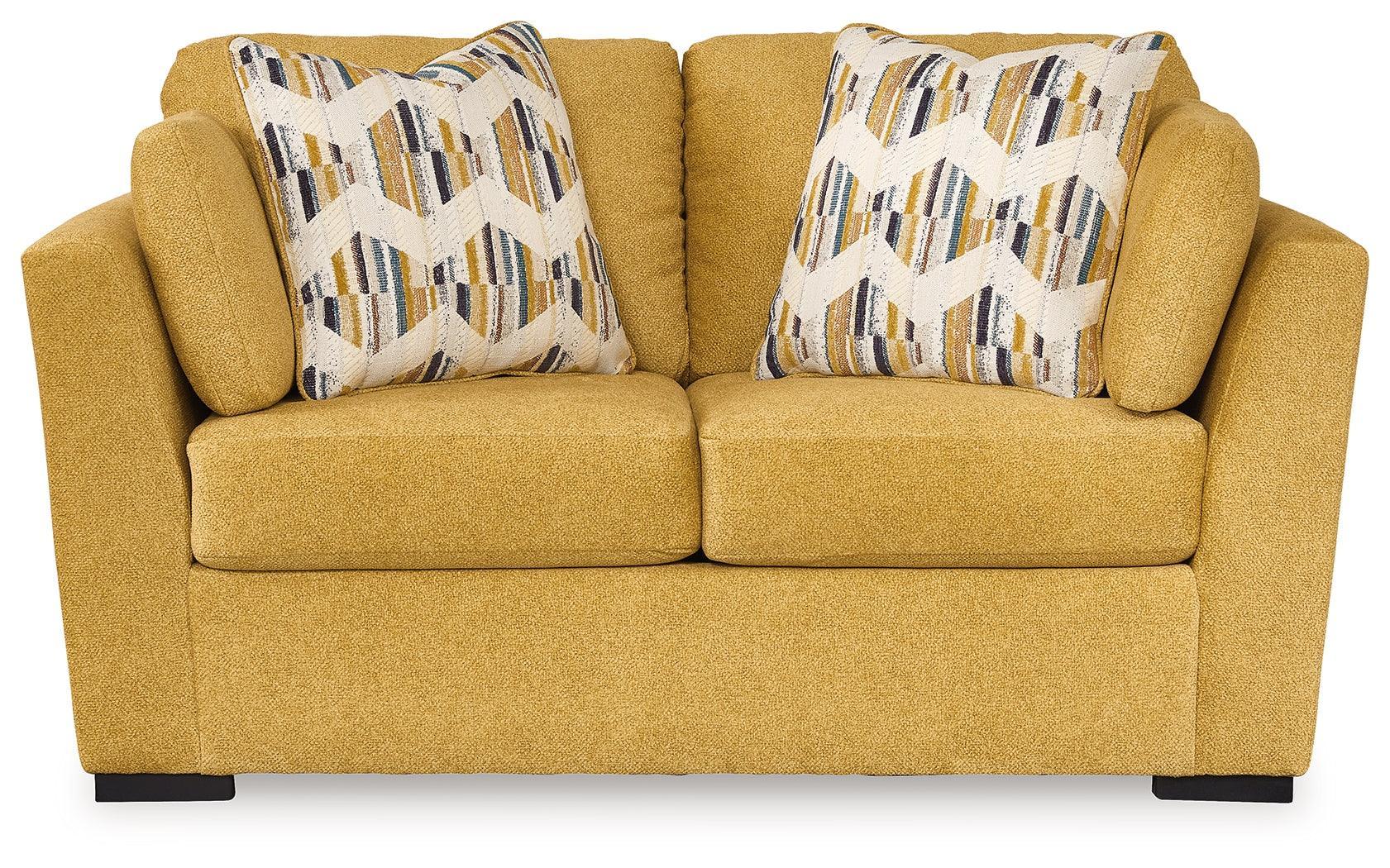 Keerwick Sunflower Sofa, Loveseat, Chair And Ottoman - Ella Furniture