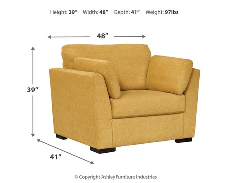 Keerwick Sunflower Sofa, Loveseat, Chair And Ottoman - Ella Furniture