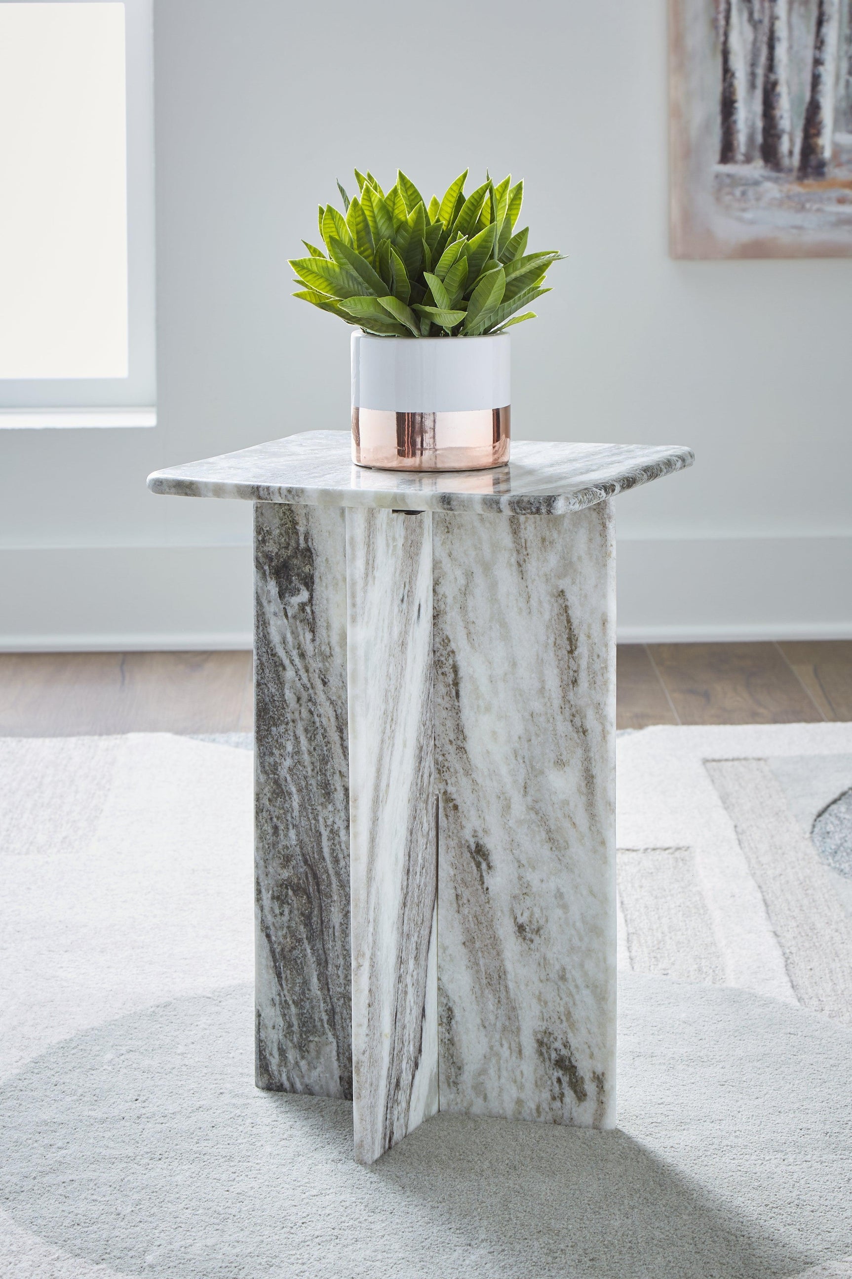 Keithwell Gray Accent Table - Ella Furniture