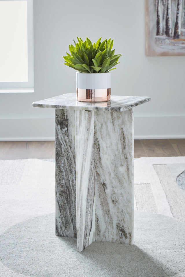 Keithwell Gray Accent Table - Ella Furniture