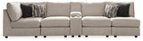 Kellway Bisque Chenille 5-Piece Sectional 98707S1 - Ella Furniture