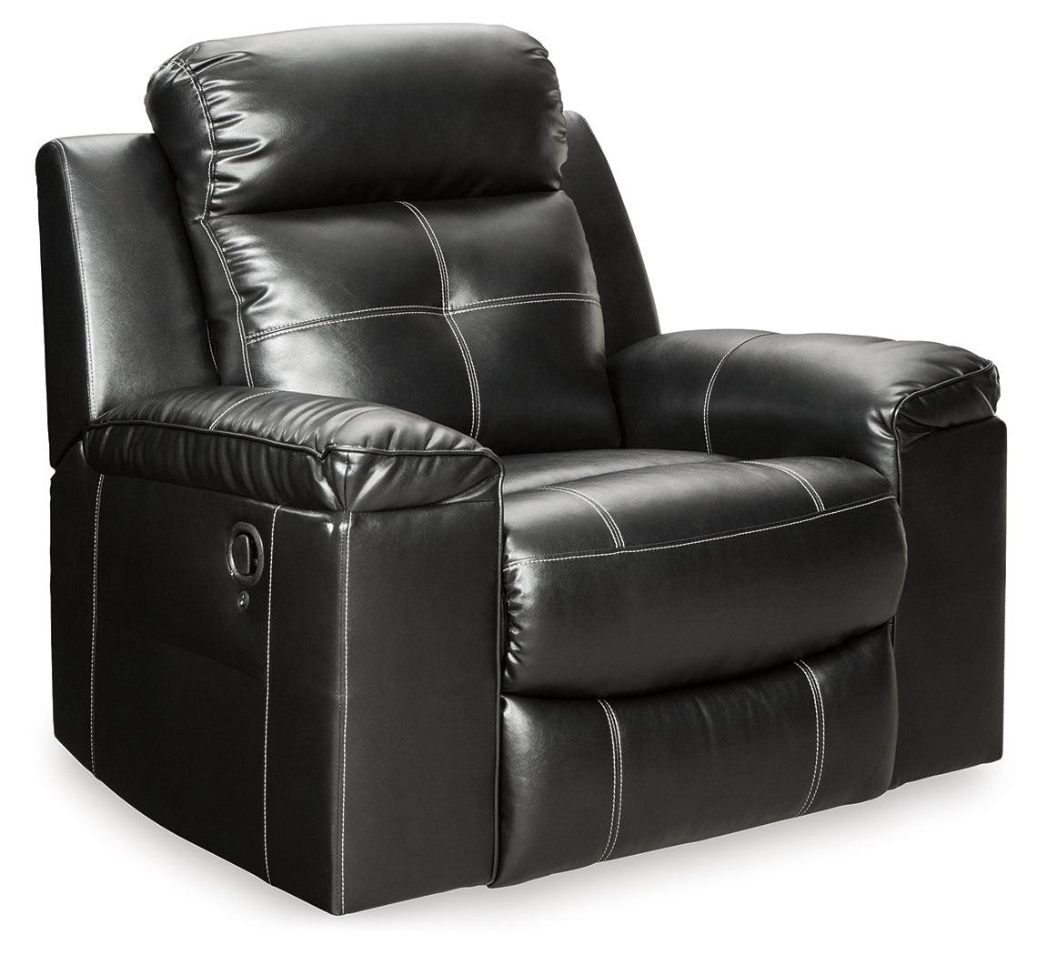 Kempten Black Sofa, Loveseat And Recliner - Ella Furniture