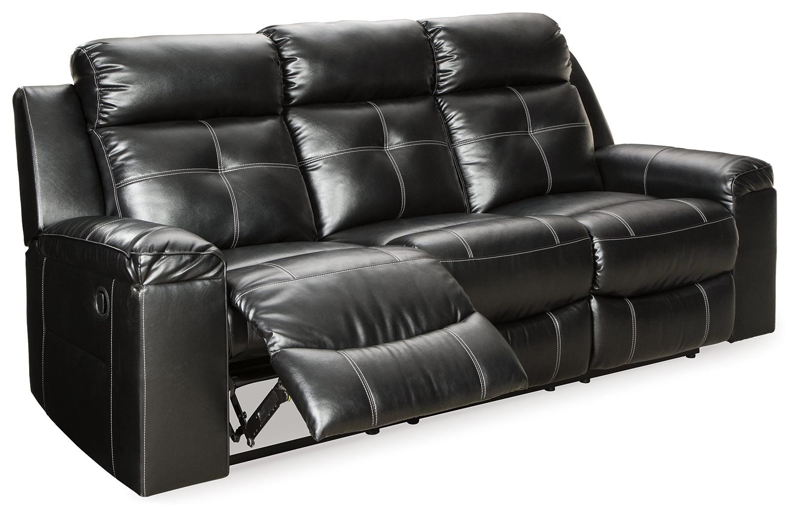 Kempten Black Sofa, Loveseat And Recliner - Ella Furniture