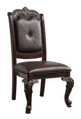 Kiera Brown Traditional Wood Veneers And Solids Formal Extendable Dining Room Set - Ella Furniture