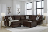 Kimlee Chocolate Velvet 3-Piece Sectional with Chaise from Ella Furniture