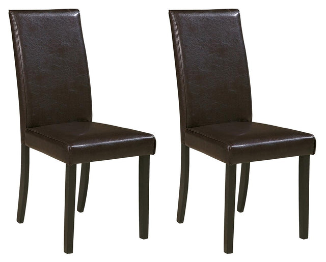 Kimonte Dark Brown 2-Piece Dining Room Chair - Ella Furniture