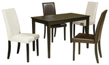 Kimonte Dark Brown Rectangular Dining Room Set - Ella Furniture