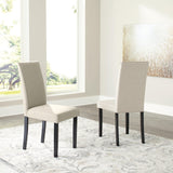 Kimonte Dark Brown/beige 2-Piece Dining Room Chair - Ella Furniture