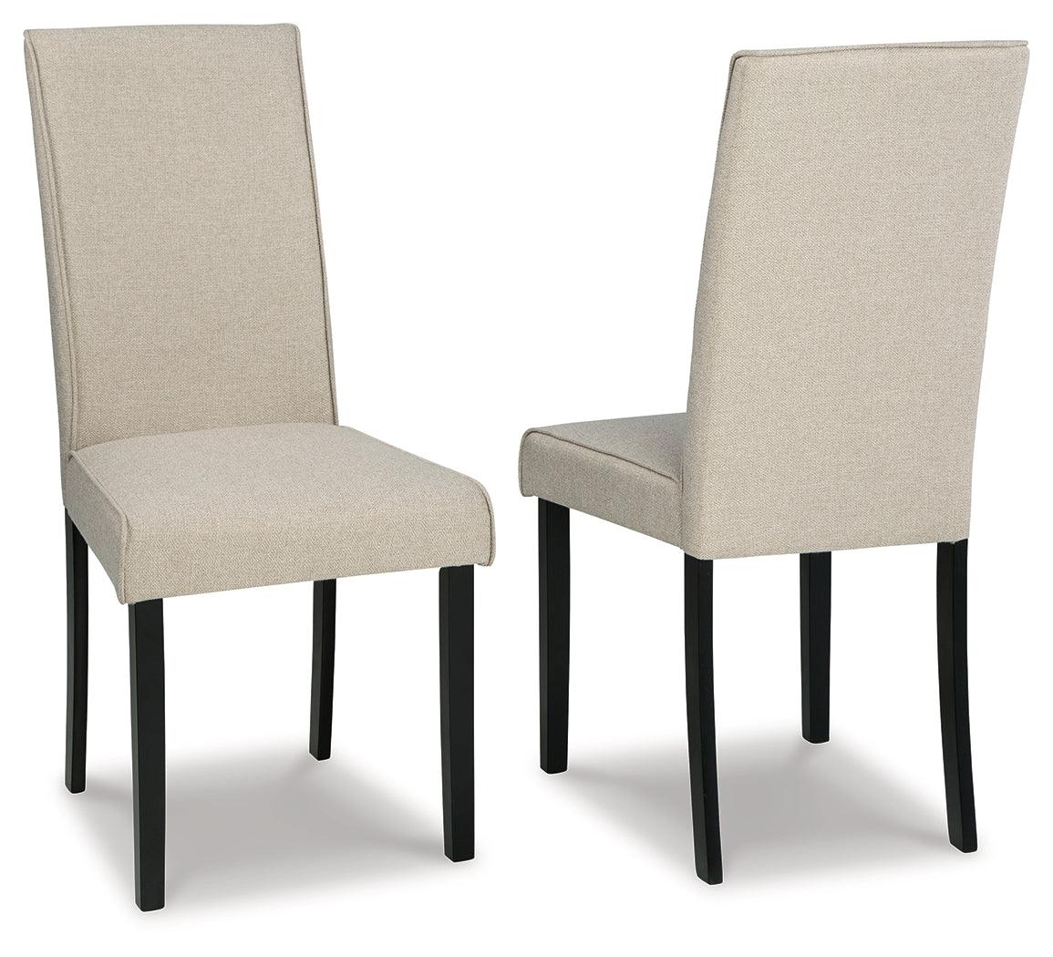 Kimonte Dark Brown/beige 2-Piece Dining Room Chair - Ella Furniture