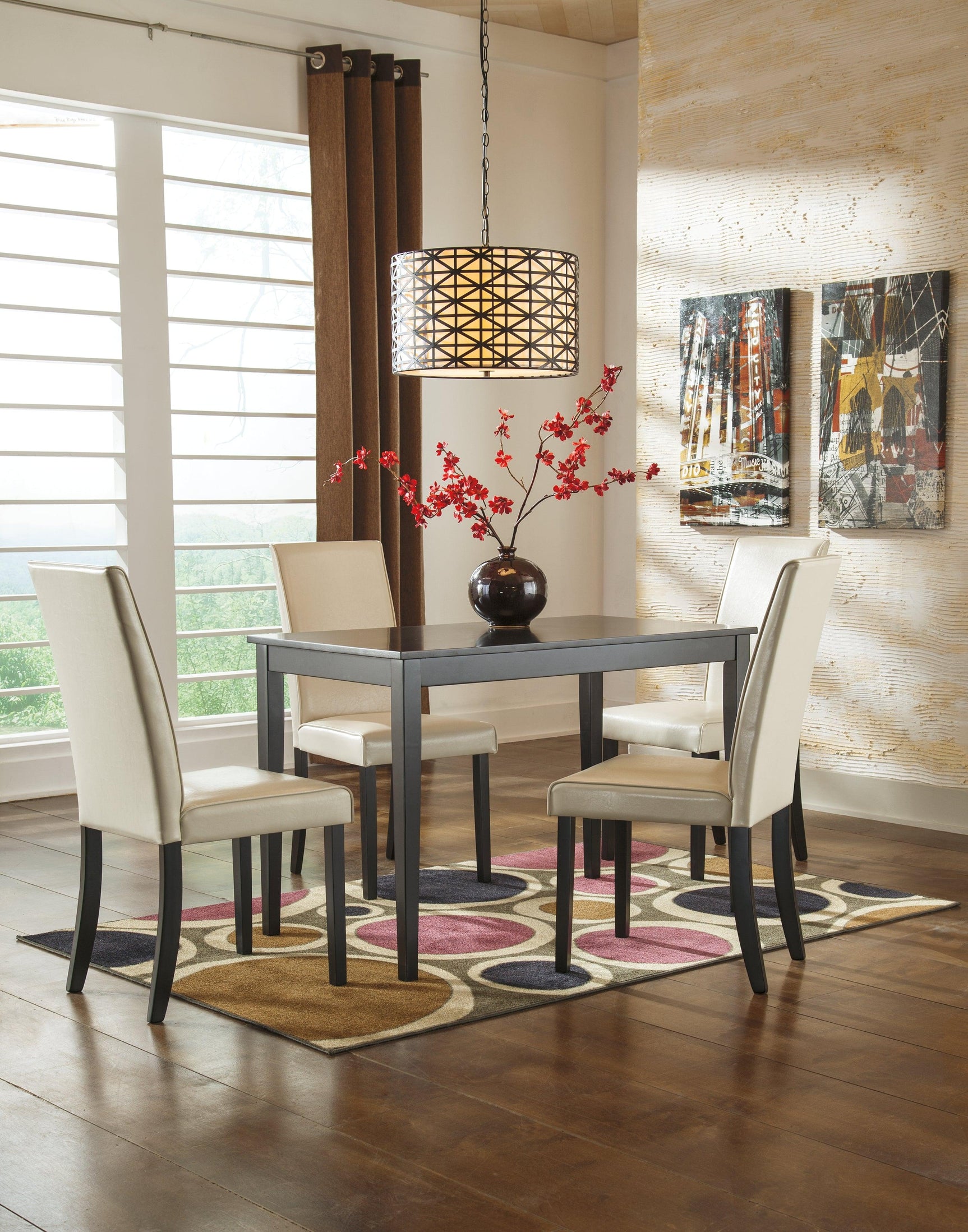 Kimonte Ivory Dining Table And 4 Chairs - Ella Furniture