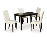 Kimonte Ivory Dining Table And 4 Chairs - Ella Furniture