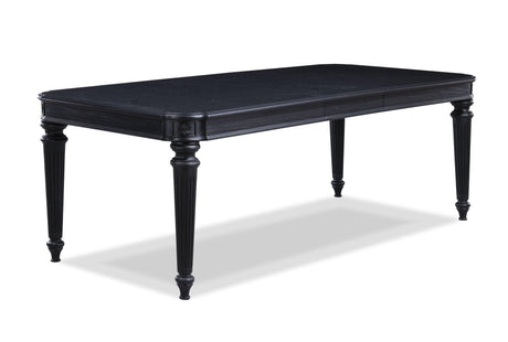 Kingsbury Dark Gray Modern Contemporary Solid Wood Fabric Upholstered Dining Room Set - Ella Furniture