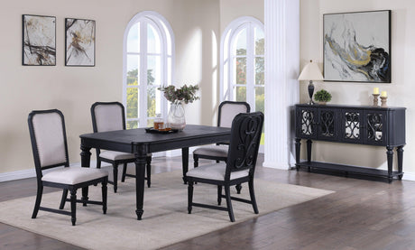 Kingsbury Dark Gray Modern Contemporary Solid Wood Storage Dining Sideboard - Ella Furniture