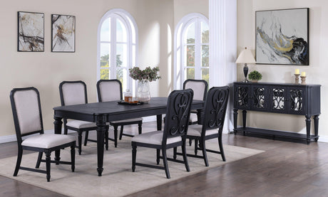 Kingsbury Dark Gray Modern Contemporary Solid Wood Storage Dining Sideboard - Ella Furniture