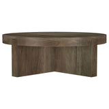Kinkaid Round Solid Mango Wood Coffee Table Brown 710138 - Ella Furniture