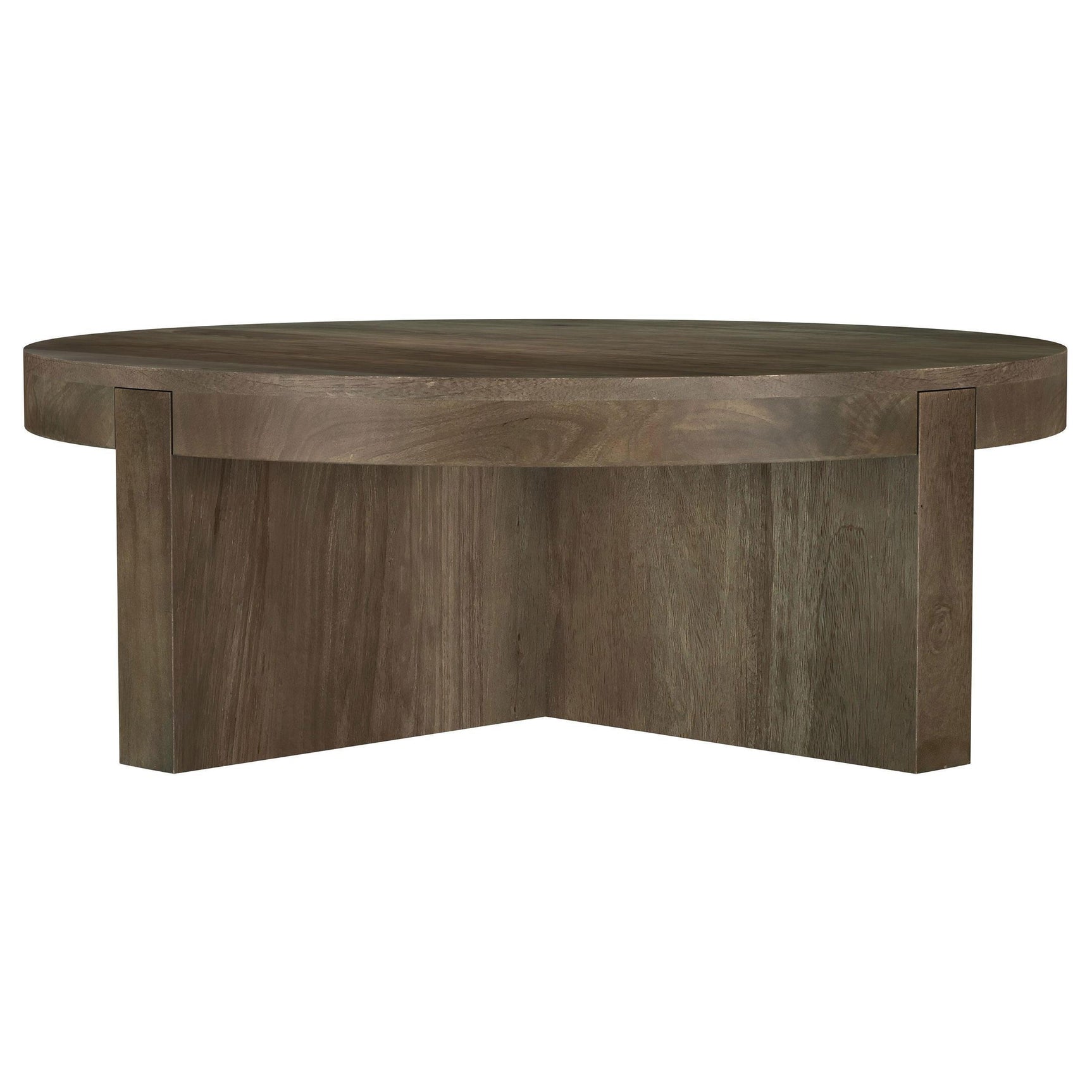 Kinkaid Round Solid Mango Wood Coffee Table Brown 710138 - Ella Furniture