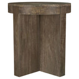 Kinkaid Round Solid Mango Wood End Table Brown 710137 - Ella Furniture