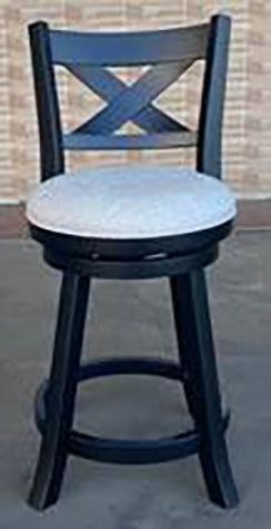 Kipper Dove Gray Modern Solid Wood Fabric Upholstered Barstool - Ella Furniture