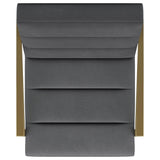 Kirra Upholstered Metal Arm Accent Chair Dark Grey 903144 - Ella Furniture