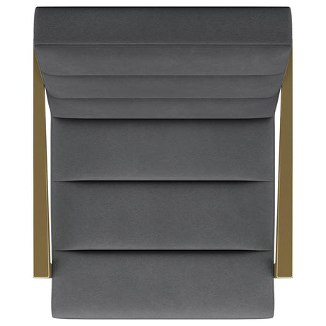 Kirra Upholstered Metal Arm Accent Chair Dark Grey 903144 - Ella Furniture