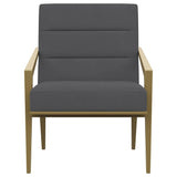 Kirra Upholstered Metal Arm Accent Chair Dark Grey 903144 - Ella Furniture