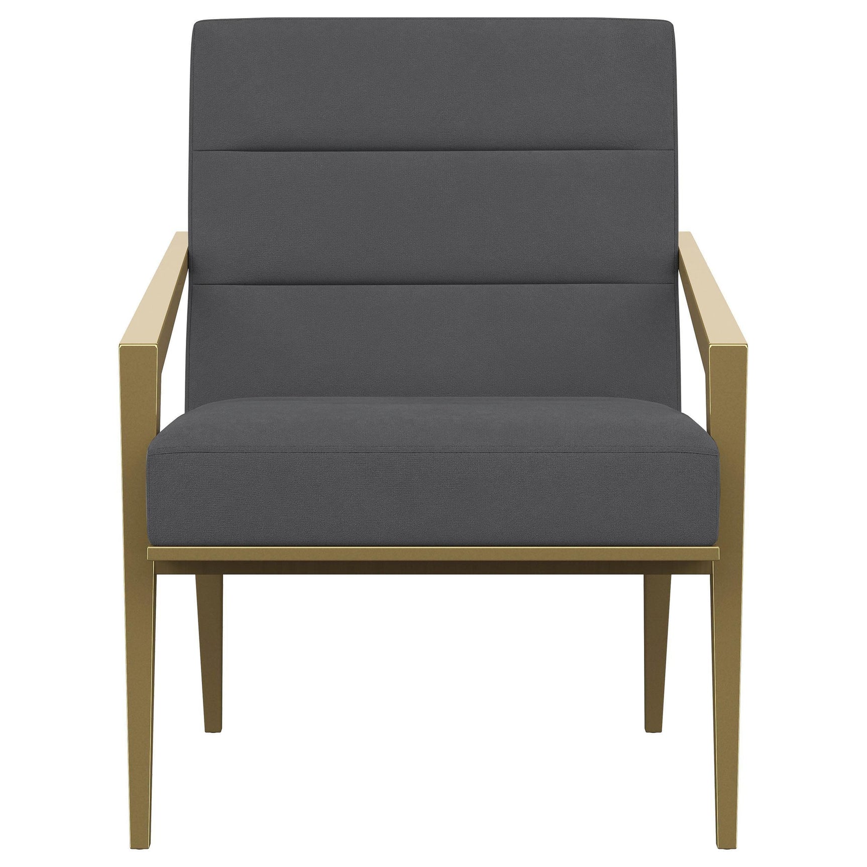 Kirra Upholstered Metal Arm Accent Chair Dark Grey 903144 - Ella Furniture