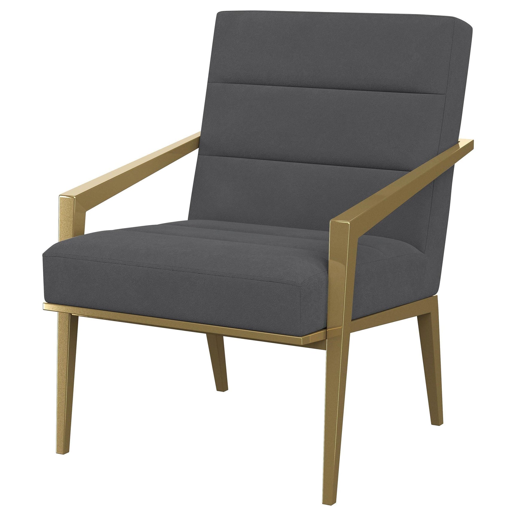 Kirra Upholstered Metal Arm Accent Chair Dark Grey 903144 - Ella Furniture