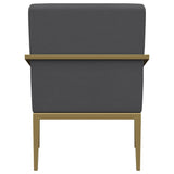 Kirra Upholstered Metal Arm Accent Chair Dark Grey 903144 - Ella Furniture