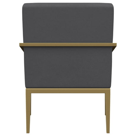 Kirra Upholstered Metal Arm Accent Chair Dark Grey 903144 - Ella Furniture